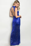 ROYAL WITH SEQUINS DRESS D4925