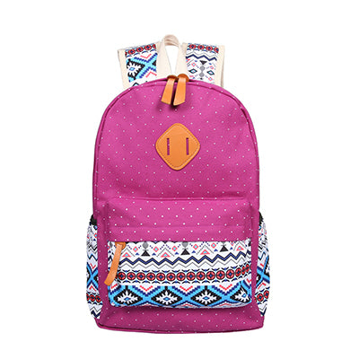 Cute Lightweight Canvas Printing Backpack