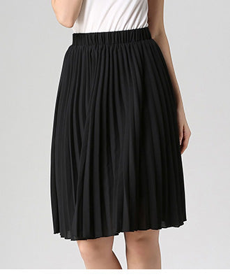 Vintage High Waist Chiffon Pleated Skirt