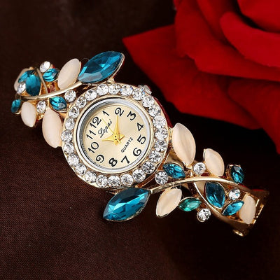 Dress Clock Colorful Crystal Watch
