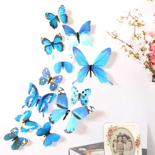 3D Butterfly Rainbow Wallpaper Sticker