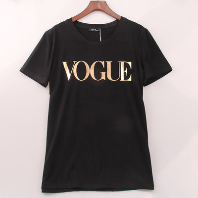 VOGUE Printed T-Shirt Women Top