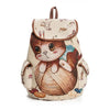 Casual Canvas Lovely Cat Backpack
