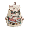 Casual Canvas Lovely Cat Backpack