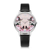Luxury Butterfly Leather Round Watch