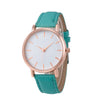 Unisex Fashion Leather Stainless Wristwatch