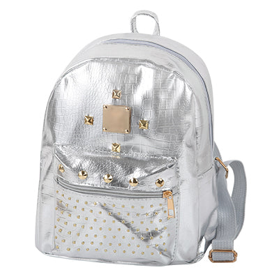 Casual Rivets Rucksack Preppy Style Backpack