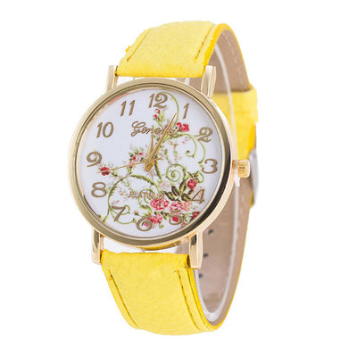 Geneva Flowers Wrist Watch