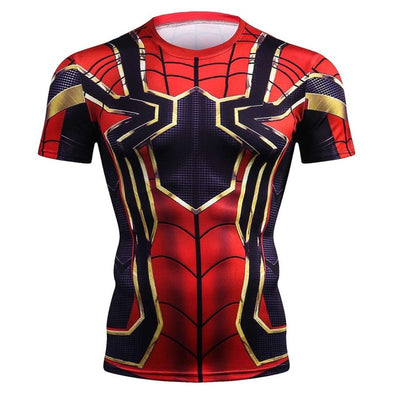 Casual Superhero Spiderman Fitness Shirt